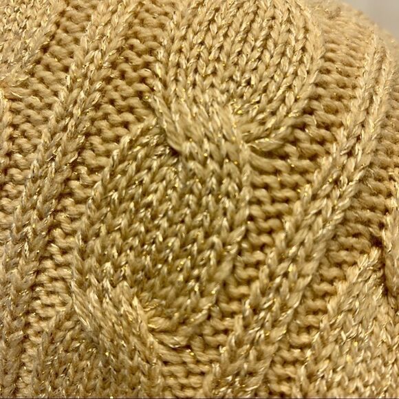 ST. John sportswear gold cable knit sweater size P - Picture 5 of 11